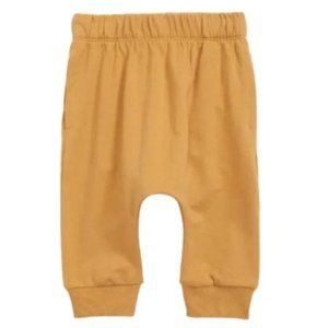 Open Edit Babies' Pull On Elastic Organic Cotton Joggers In Tan Cinnamon 18M NWT